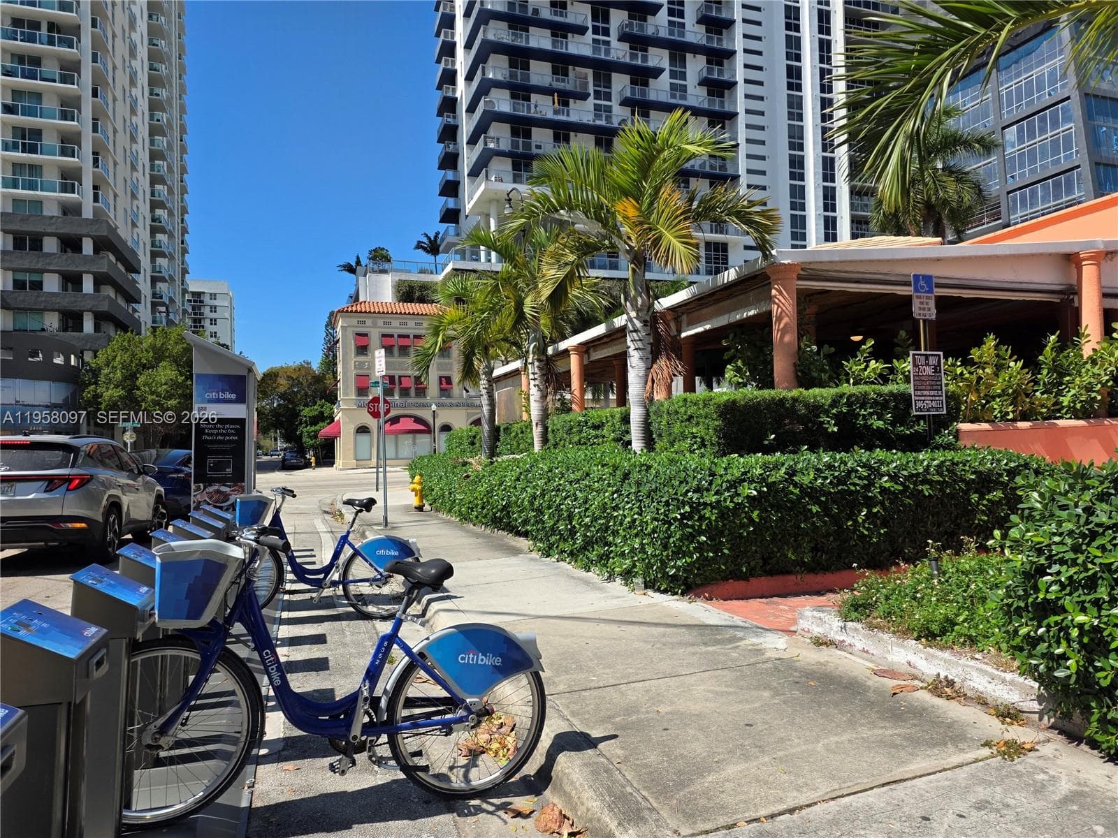Convenient bike-share station just steps from the building, offering easy connectivity throughout the neighborhood.