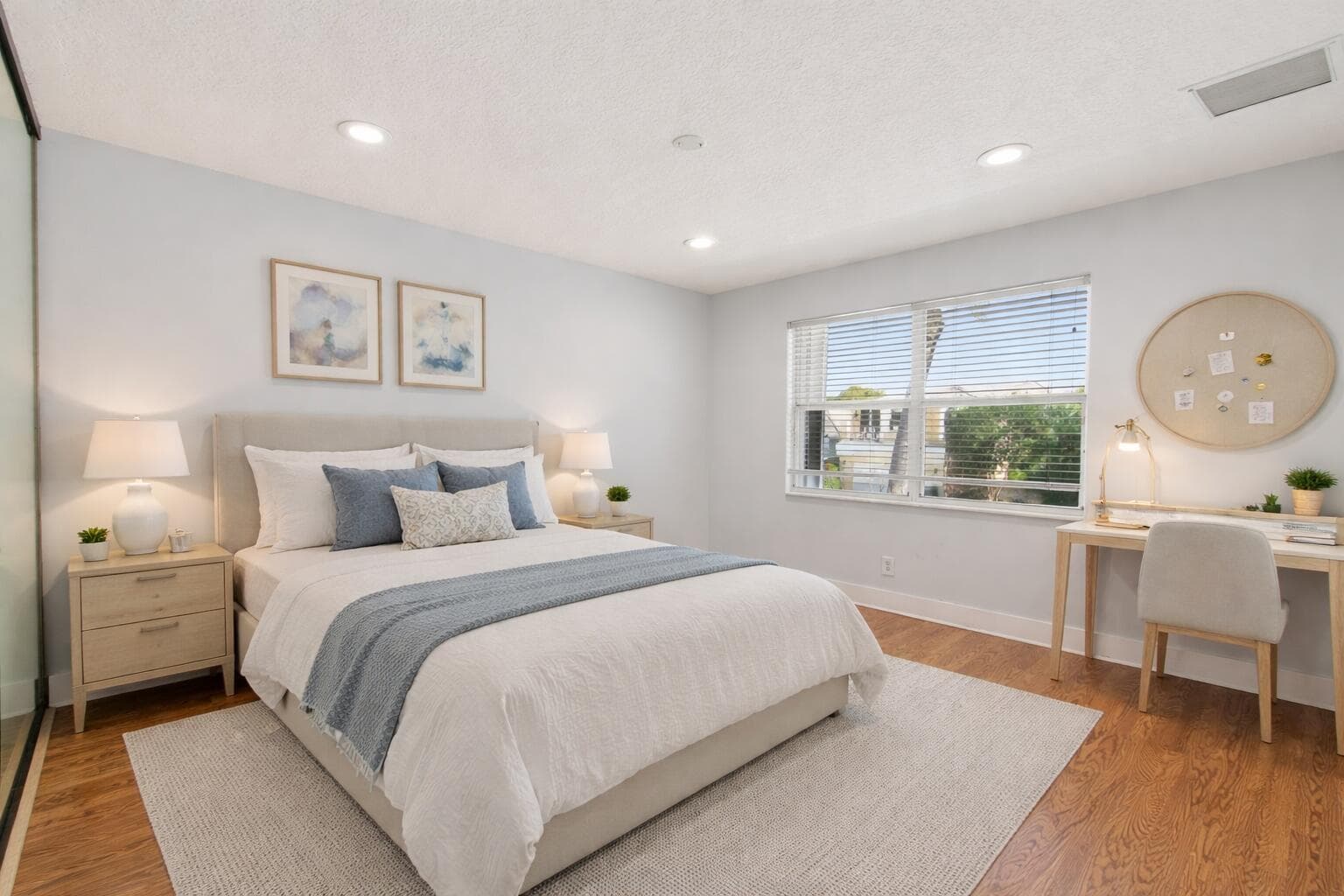 Cozy guest bedroom with modern touches