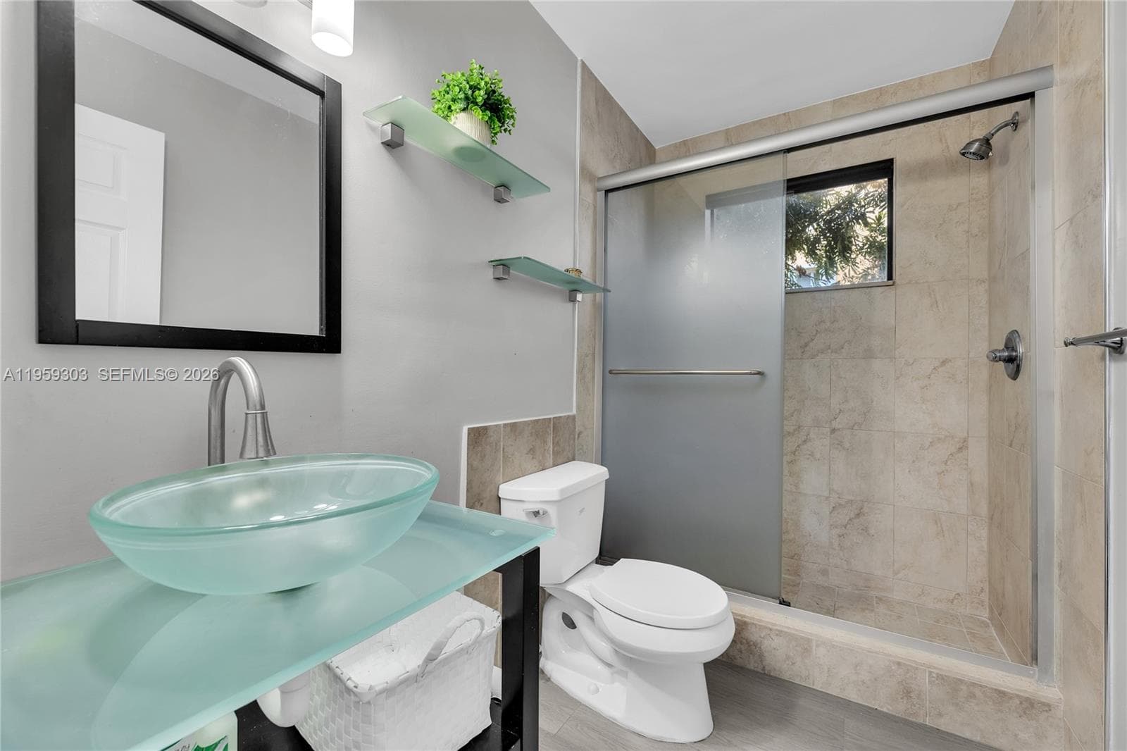 2nd bathroom has stand up shower access