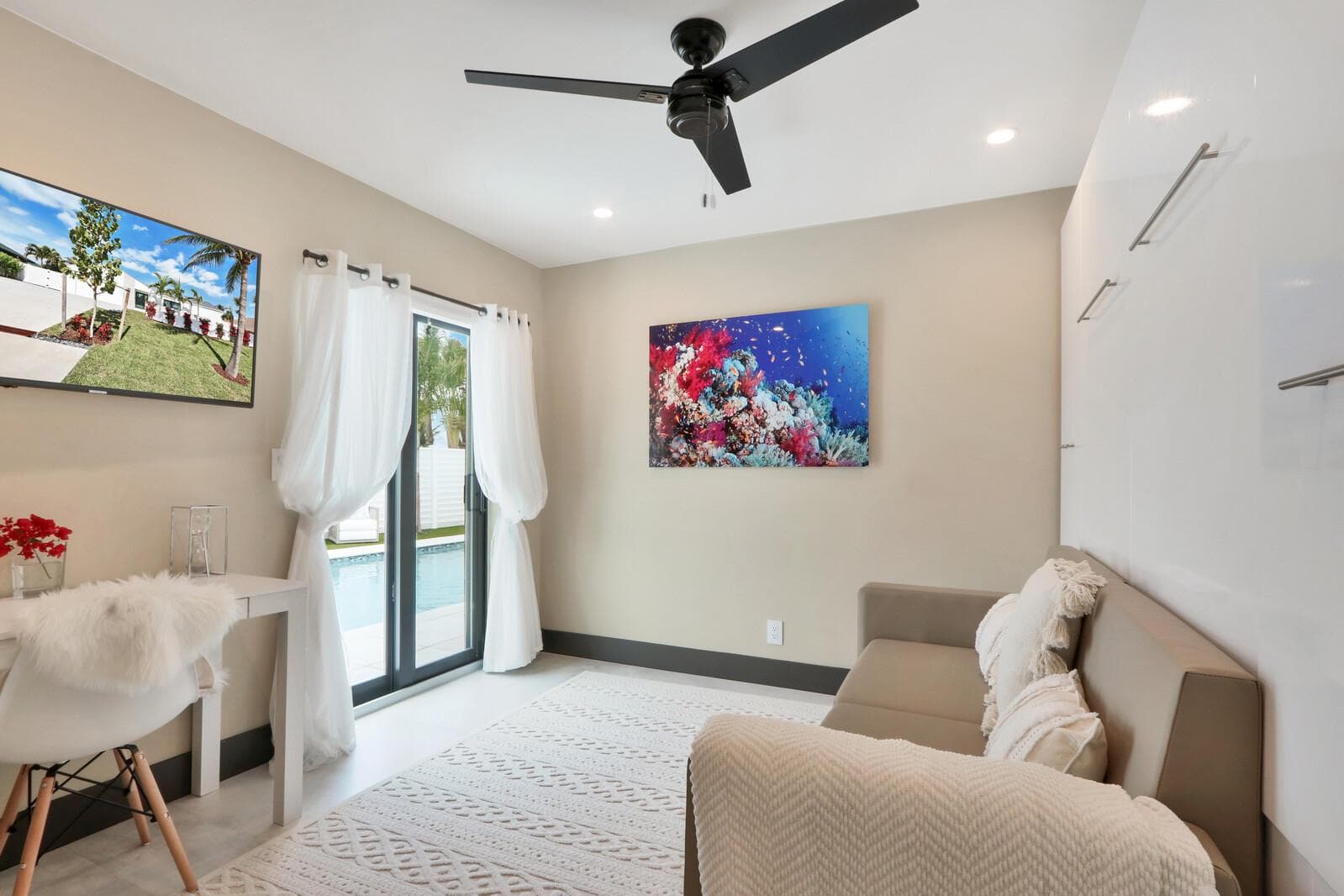 Murphy bed converts to couch