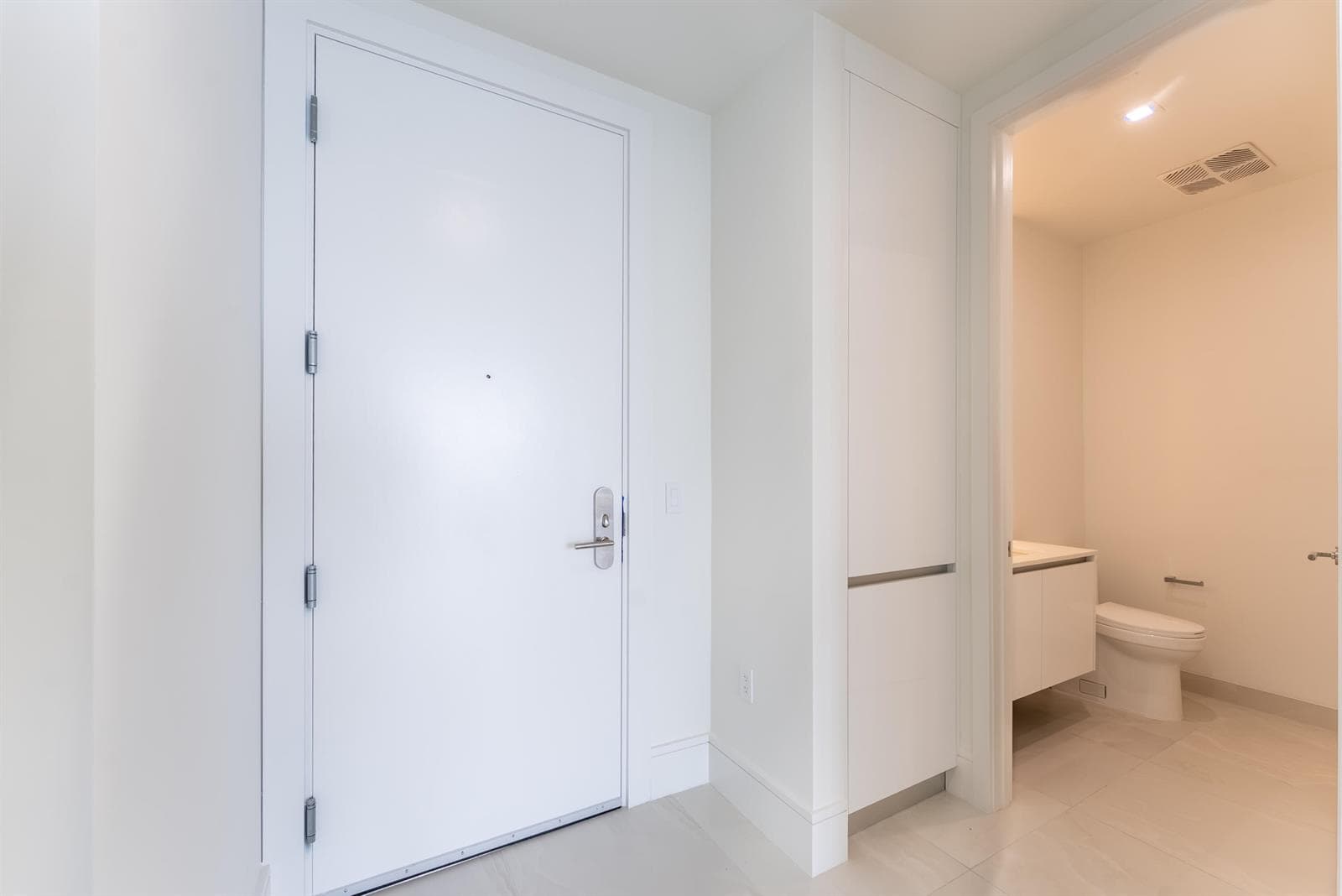 Front door & half bath