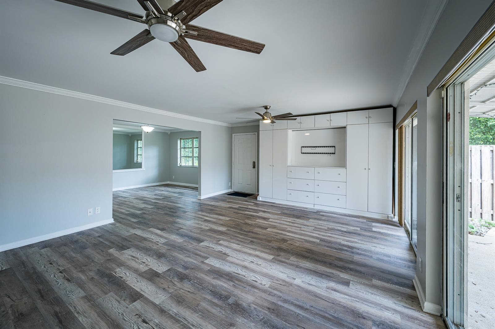 Living area with built in