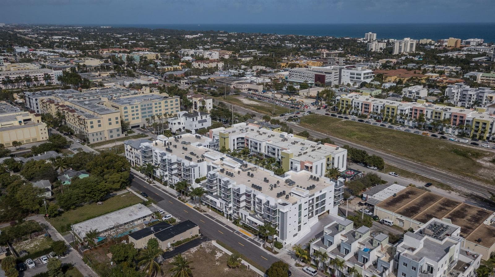 Aerial view of building