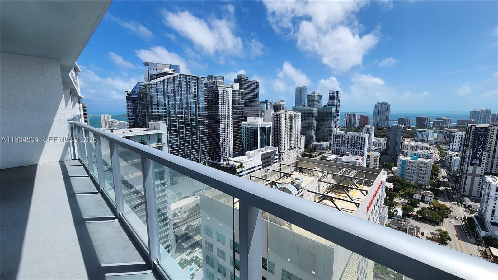 Spacious balcony with enough space for outdoor furniture.