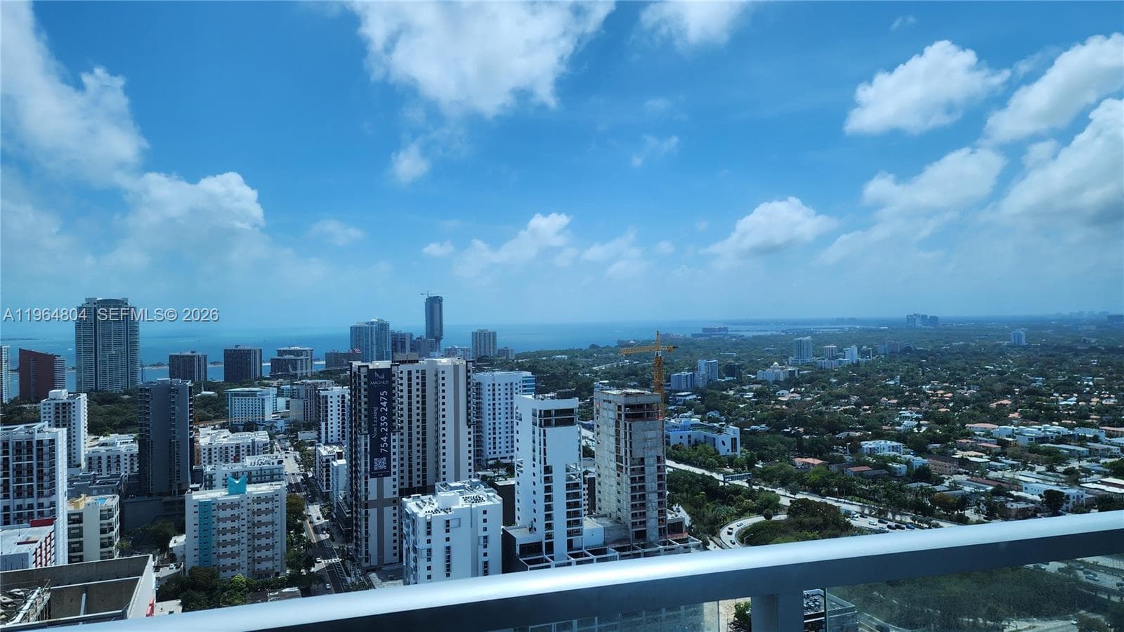 This location boasts open, unobstructed and beautiful views of the water and city. The balcony faces south. All of this plus an excellent location.