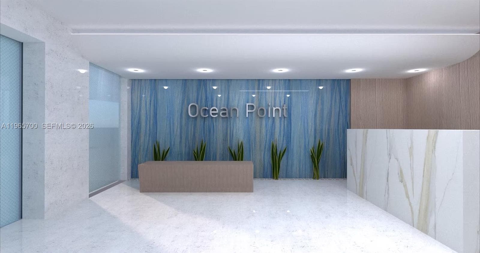Rendering of lobby entrance