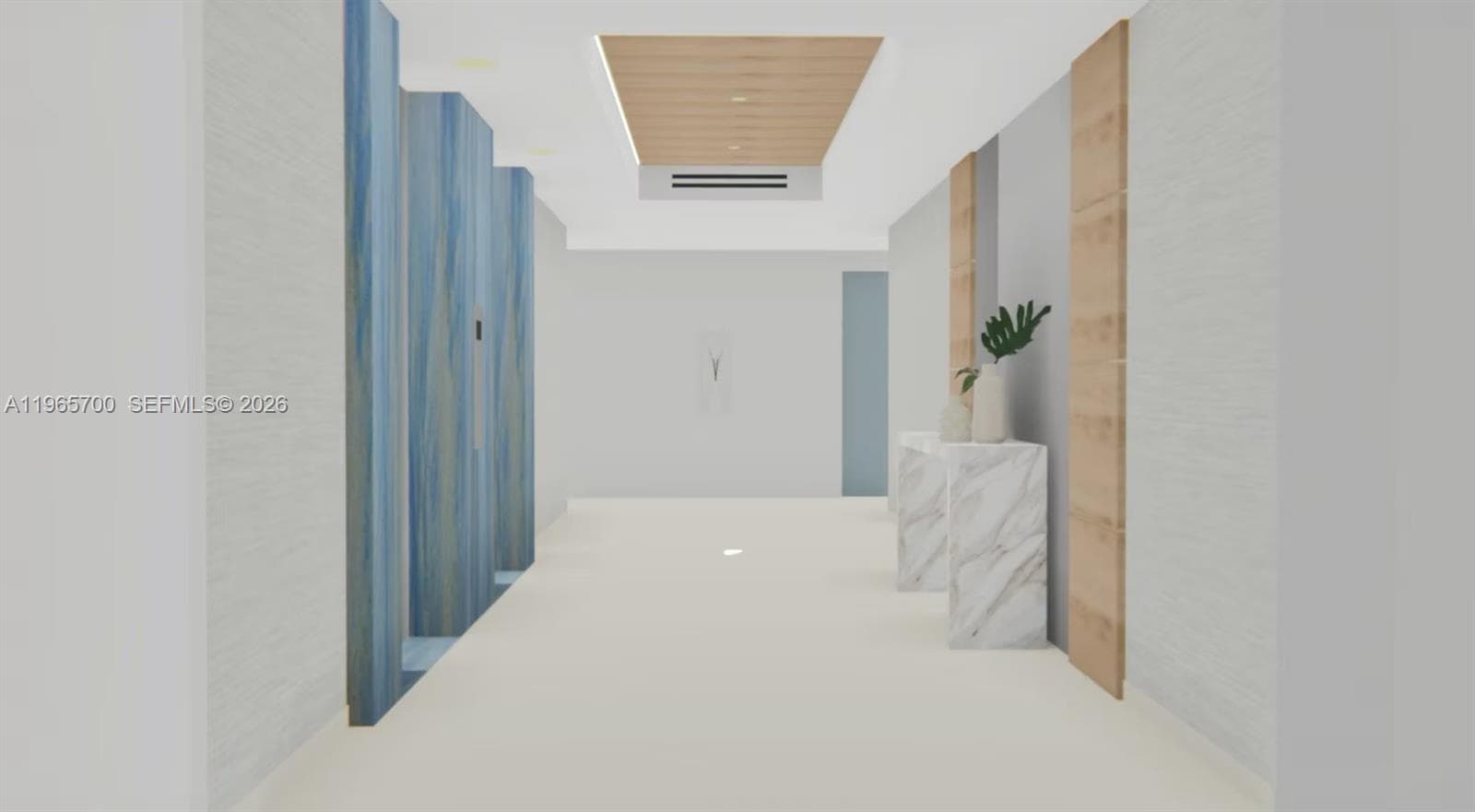 Rendering of elevator landing