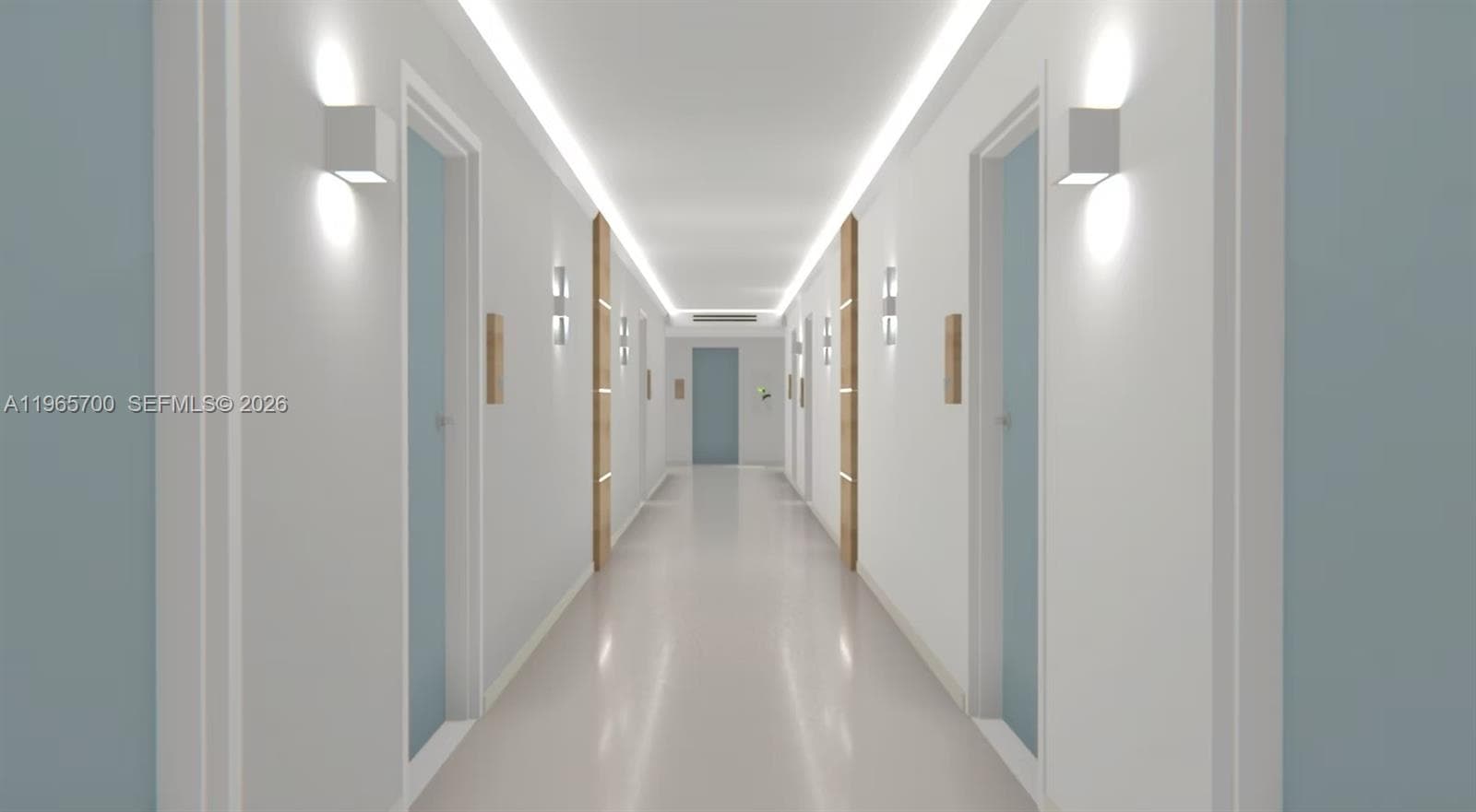 Rendering of hallway