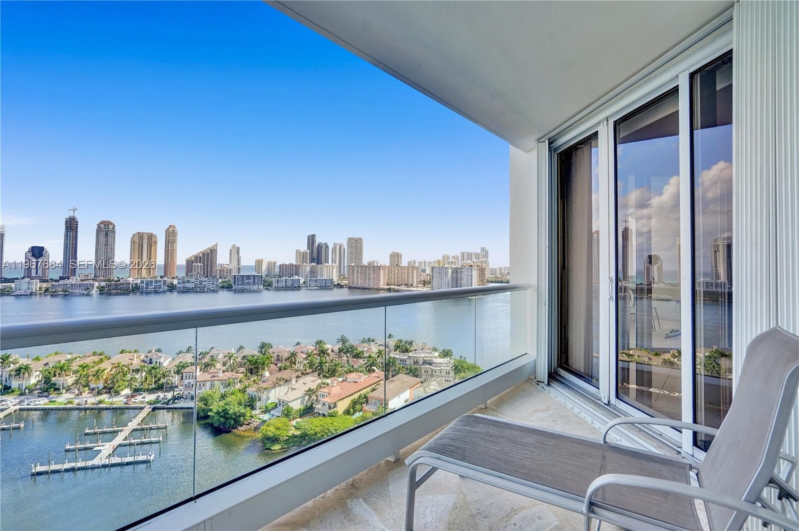 Water views from the east balcony.