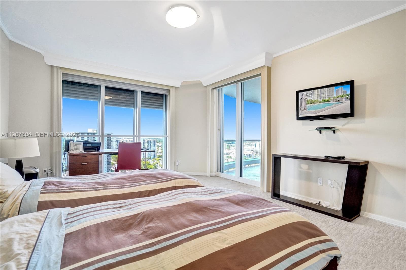 Unobstructed views from the third bedroom.