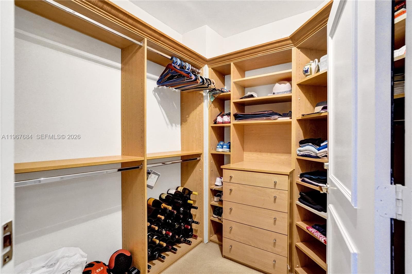 Walk-in closet.
