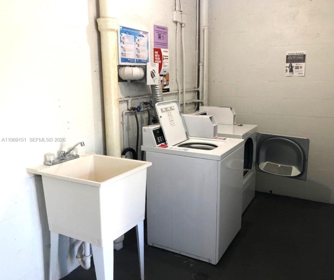 Laundry room located conveniently on the same floor
