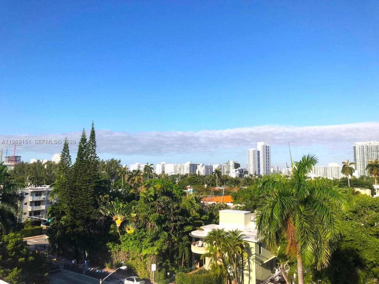 City view from your bedroom balcony