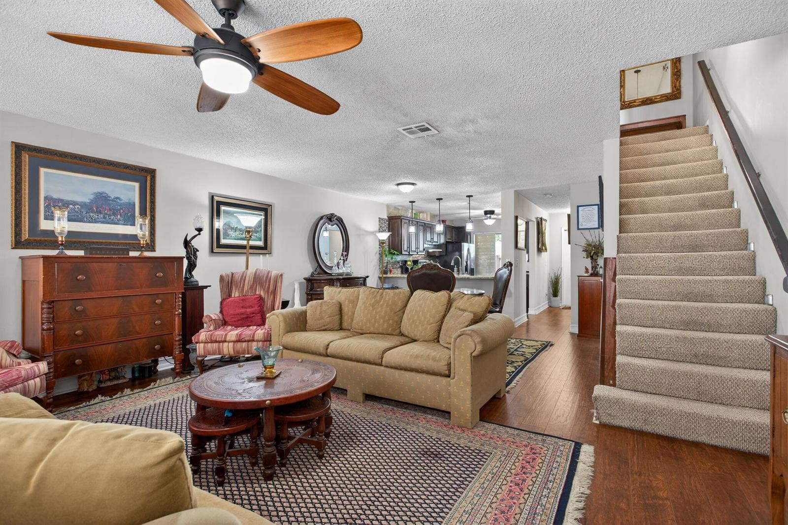 View of open space & stairs to 2nd level