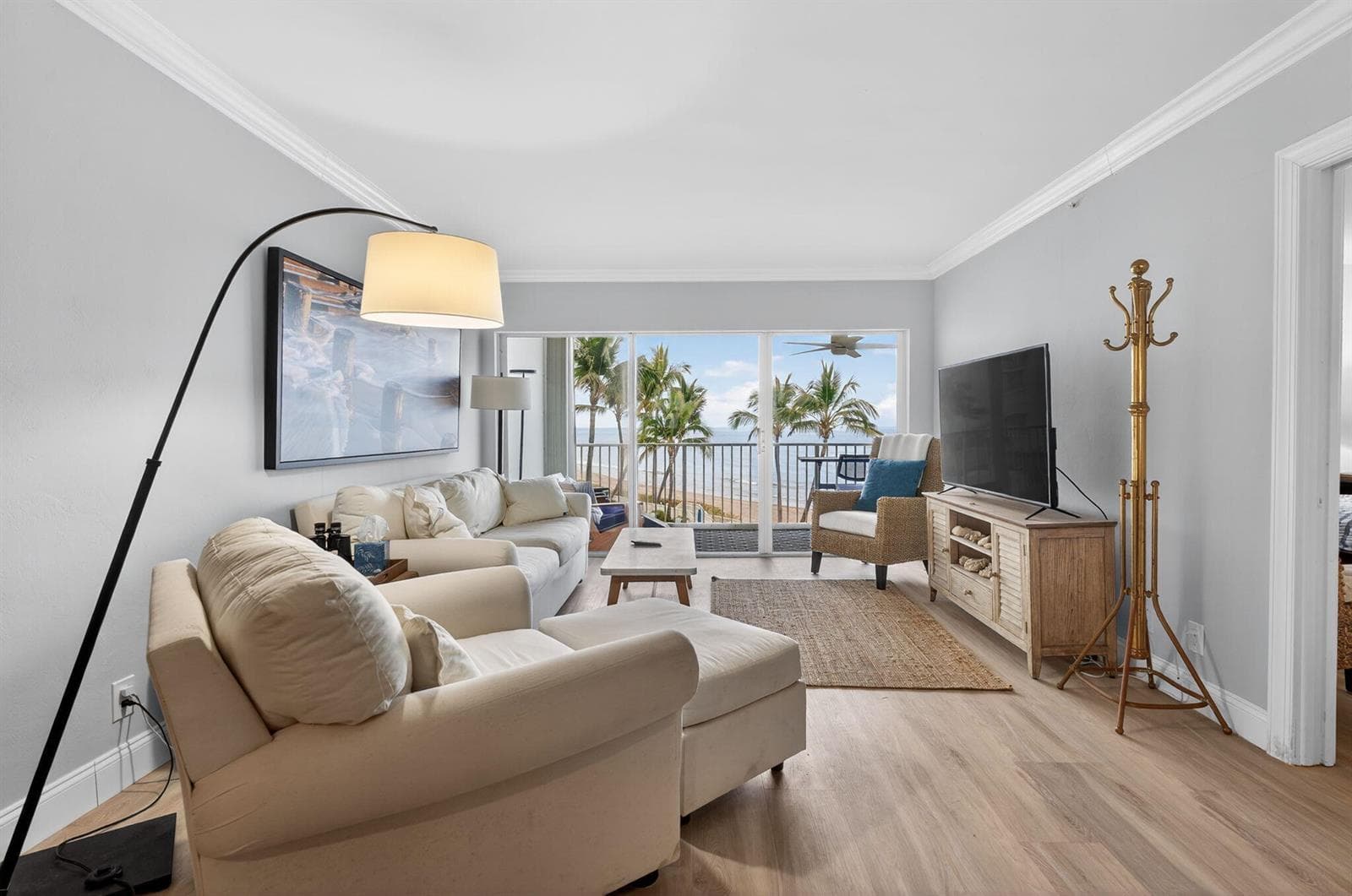 Living Room looking at Balcony