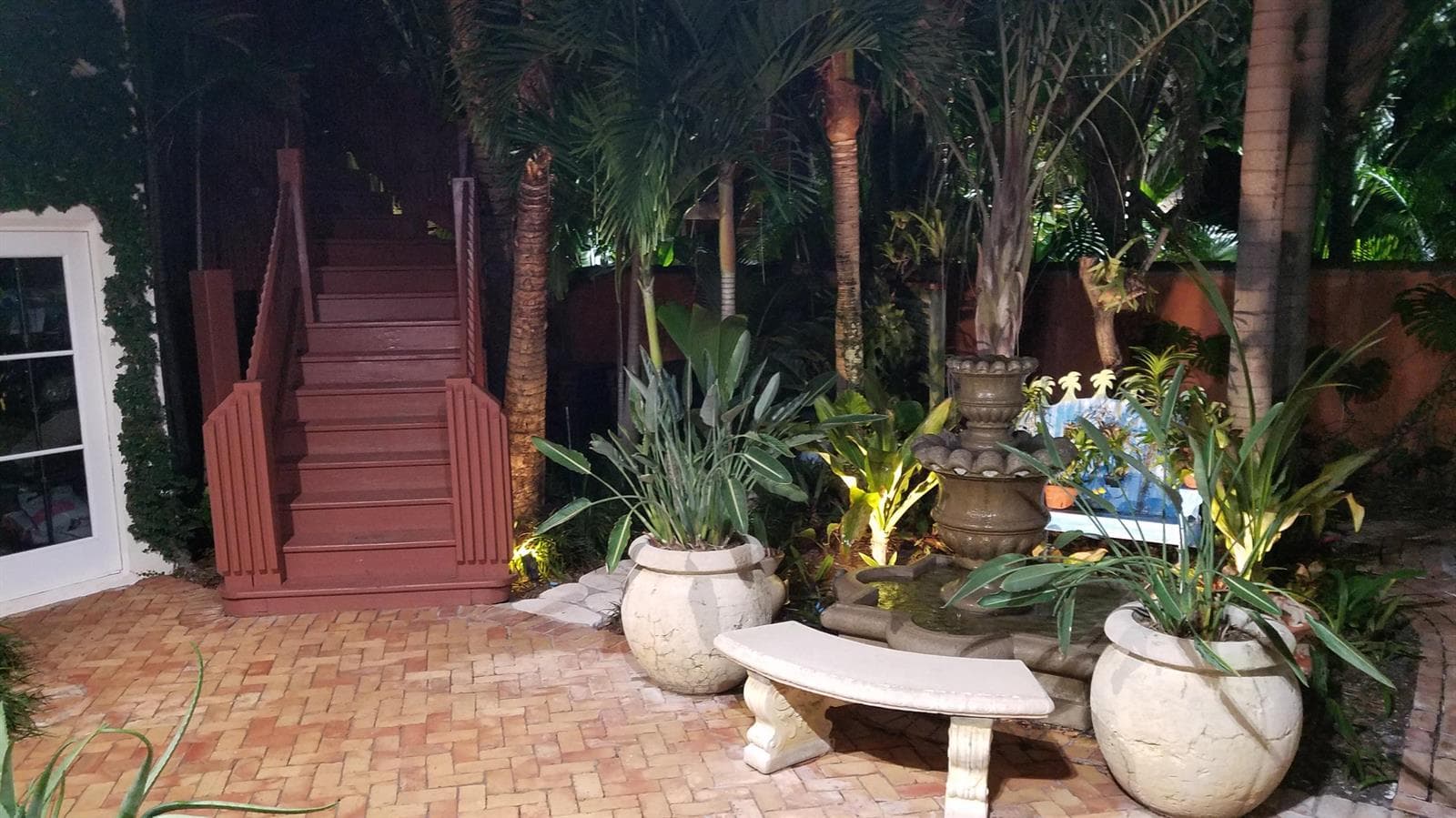 Garden at night