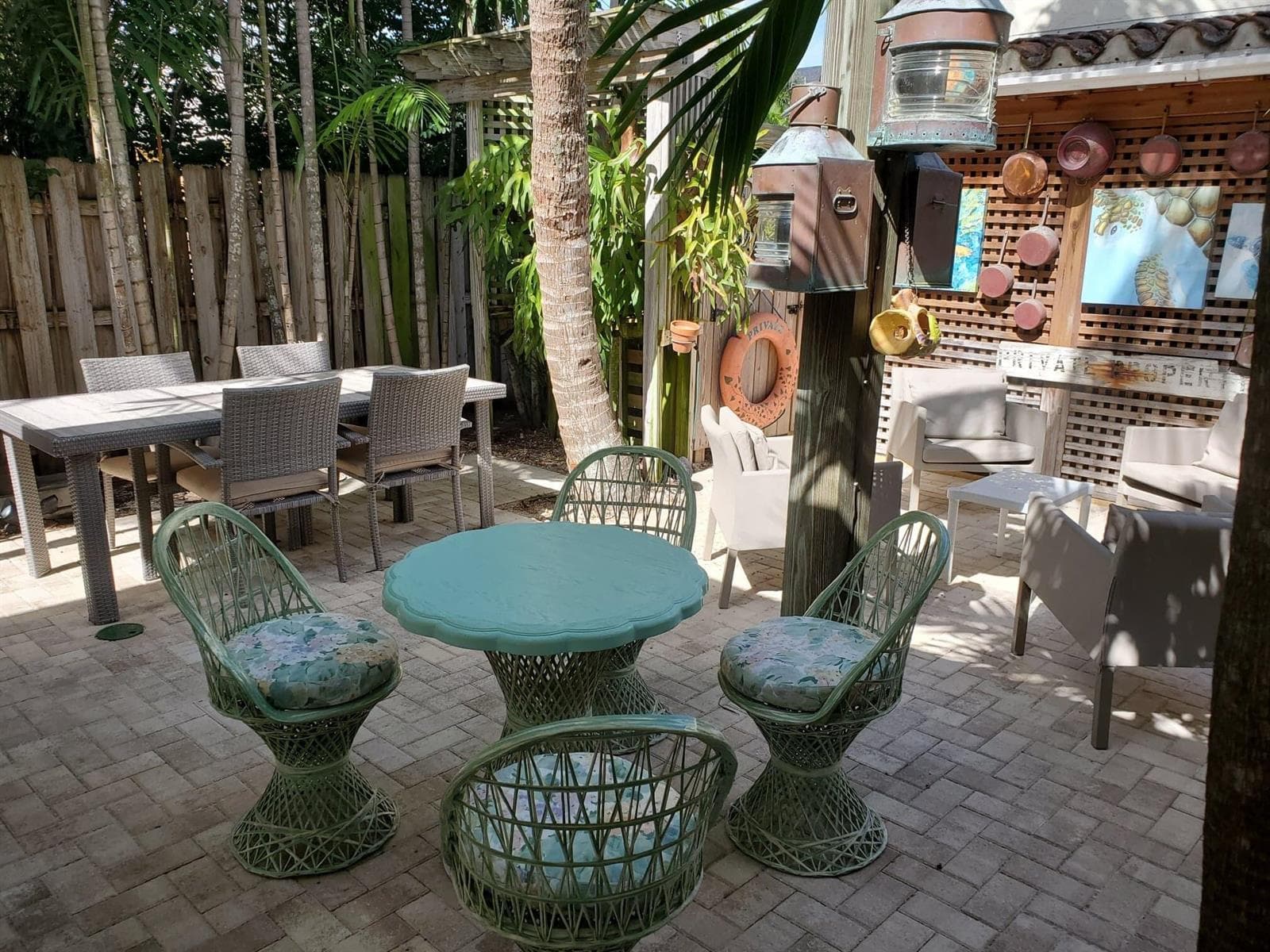 Sitting Area Behind Tiki Bar