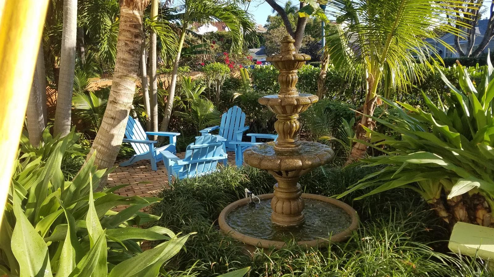 Fountain in common sitting area