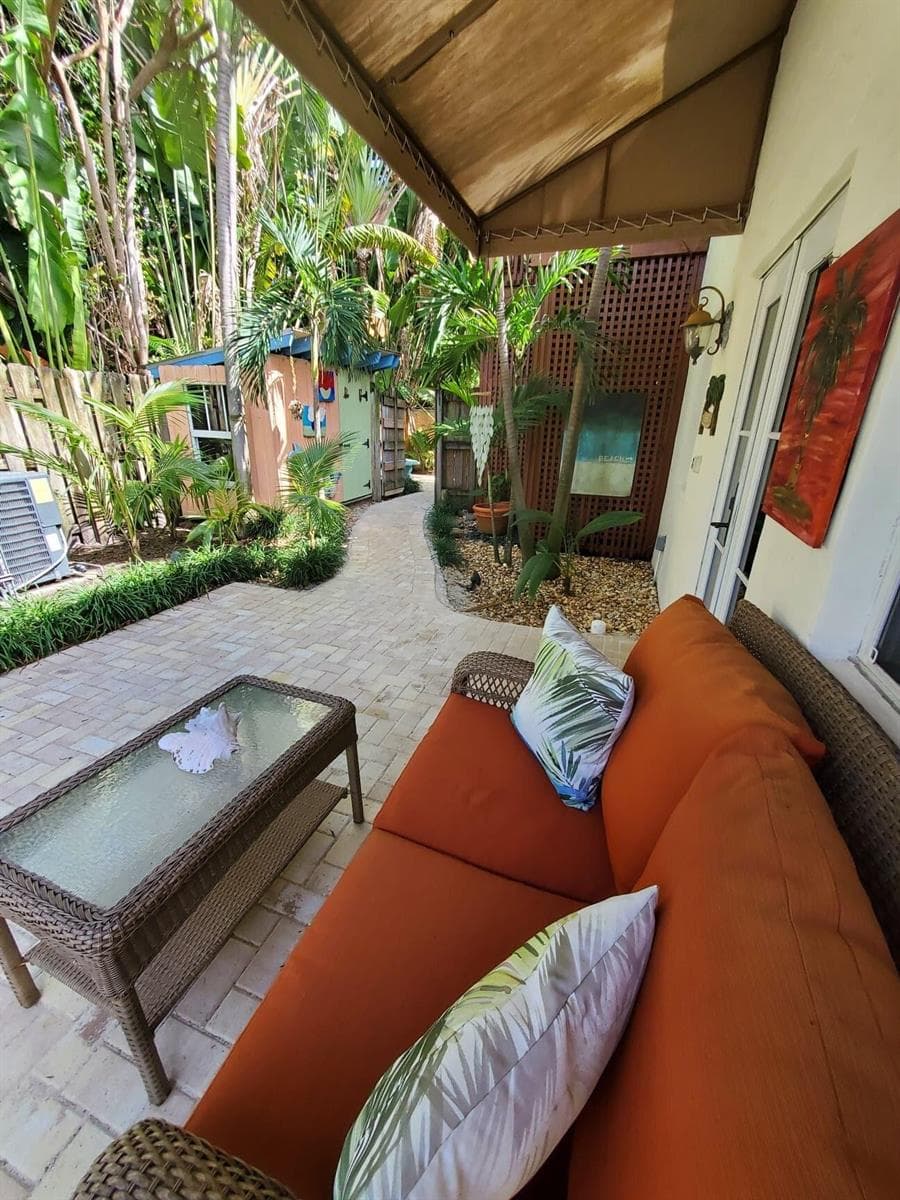 Start with coffee on the patio