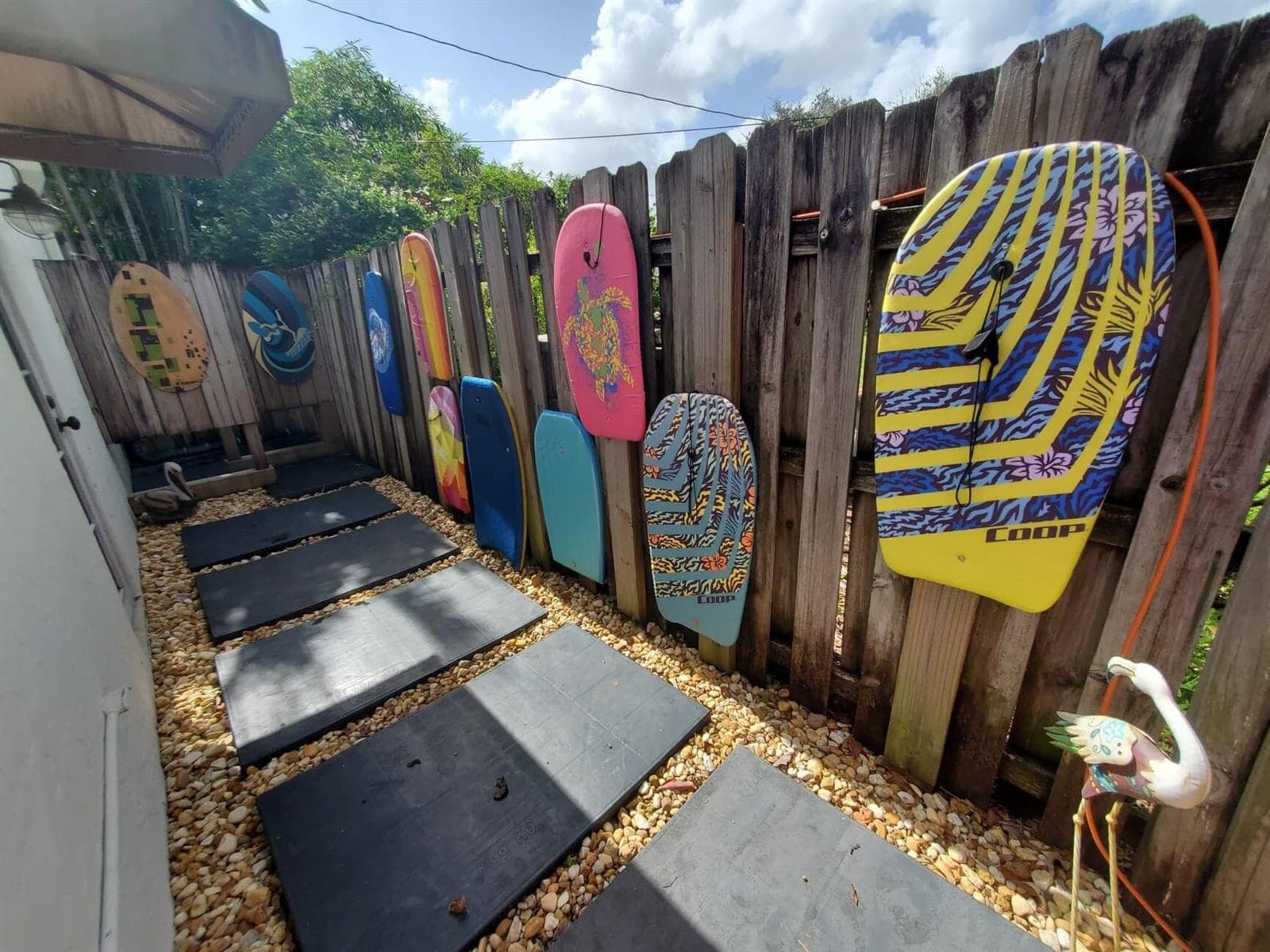 Private Outside Shower Path