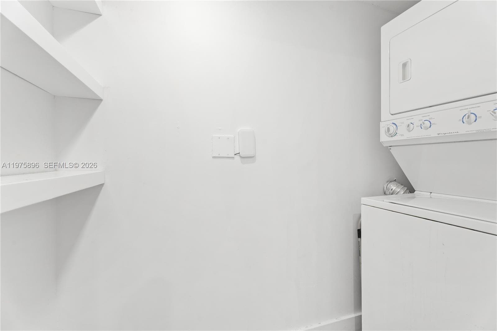 Full size washer and dryer with storage