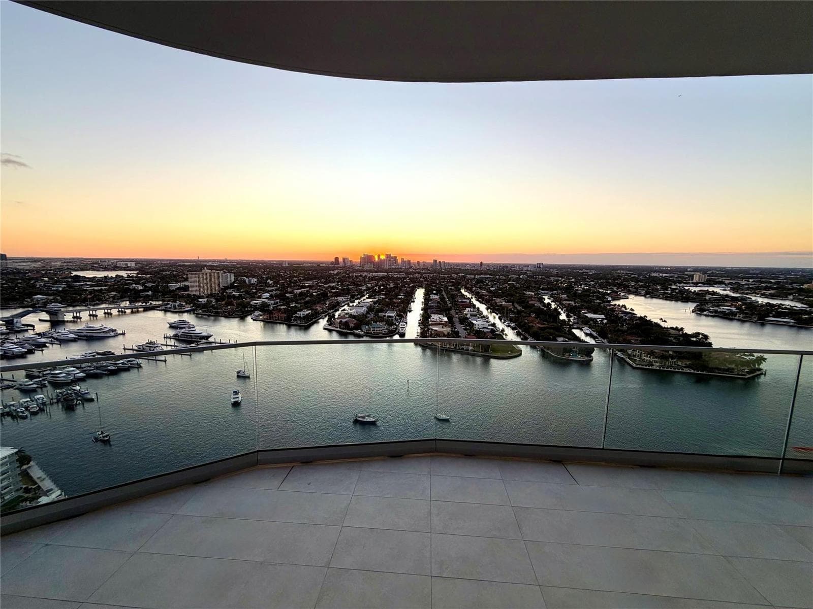 Sunset view from terrace