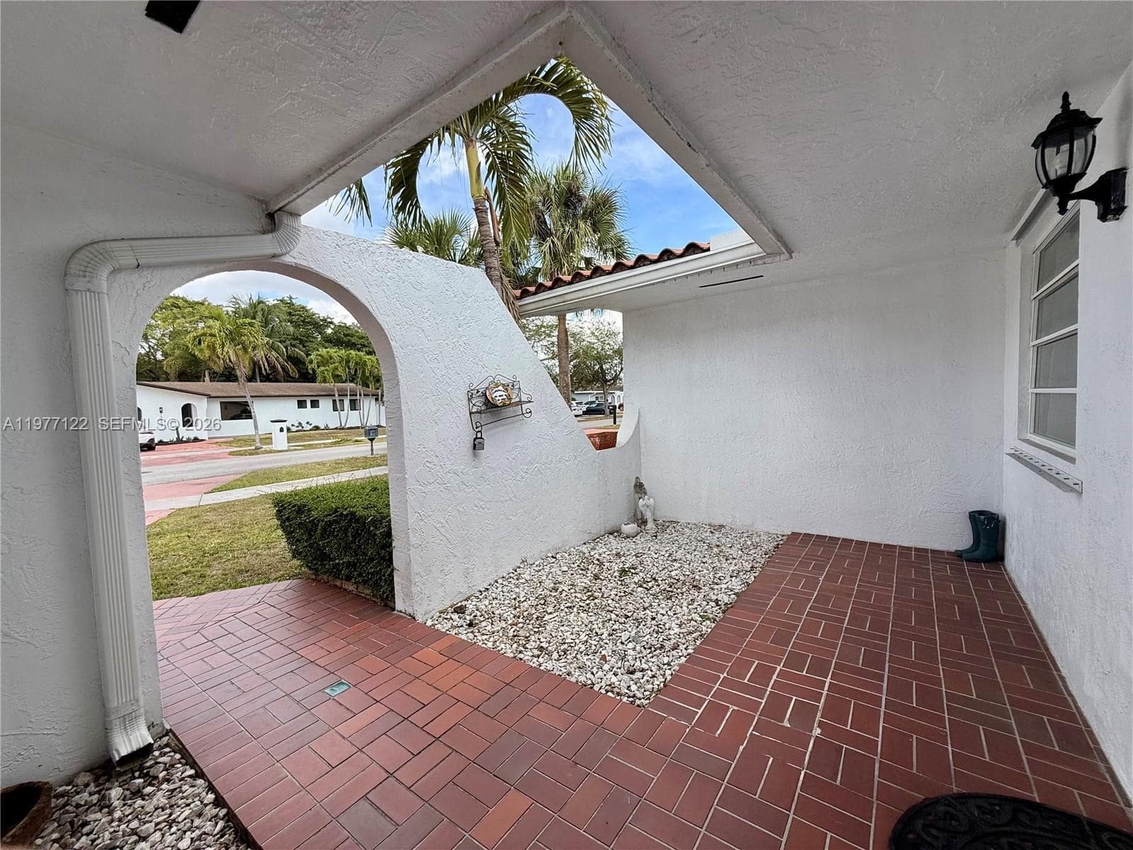 Open air front patio