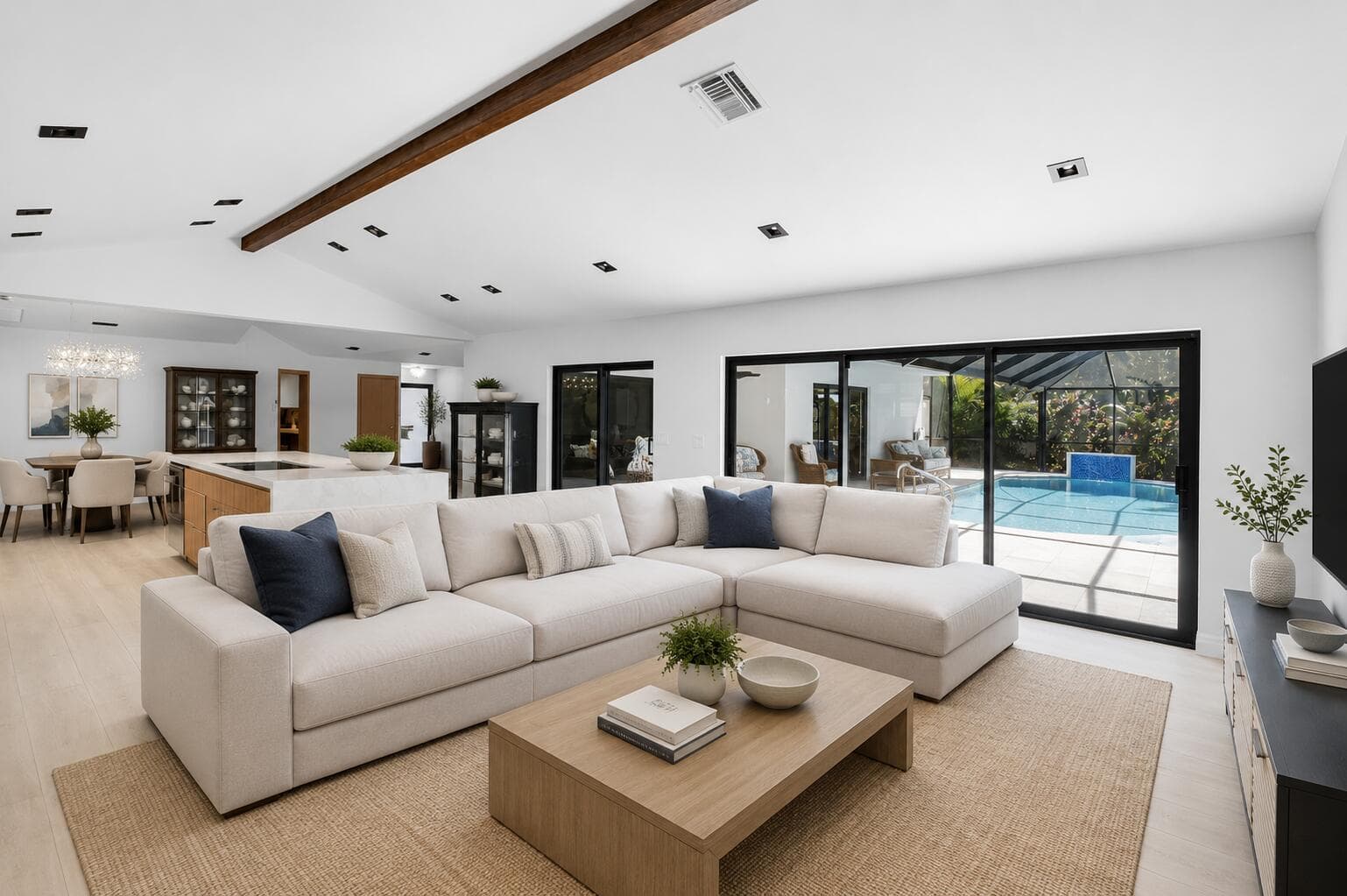 Family Room Virtually Staged