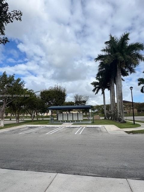 Mailbox area and parking