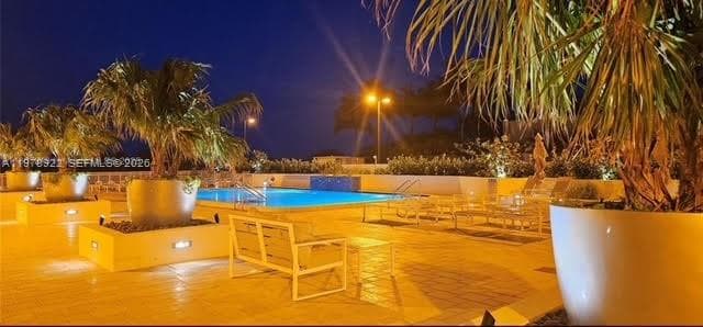 Pool at night
