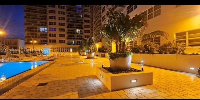 Pool at night