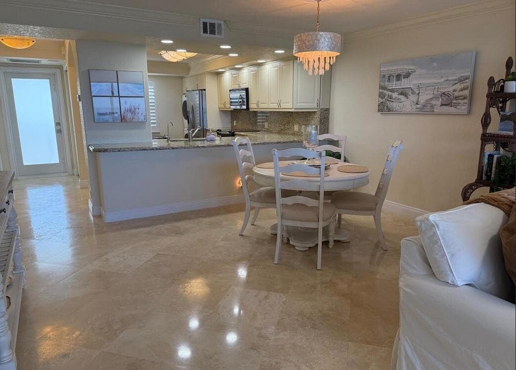Dining and kitchen