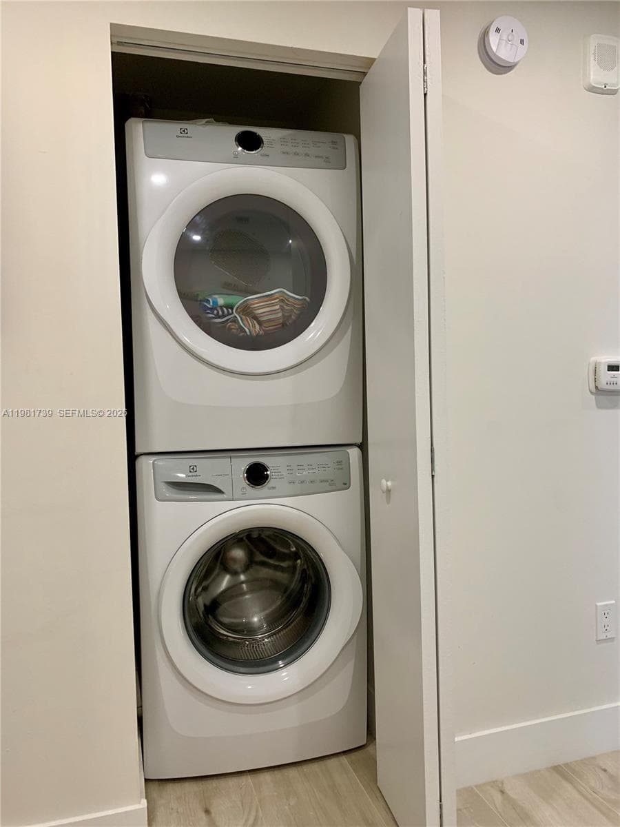 Laundry inside apartment