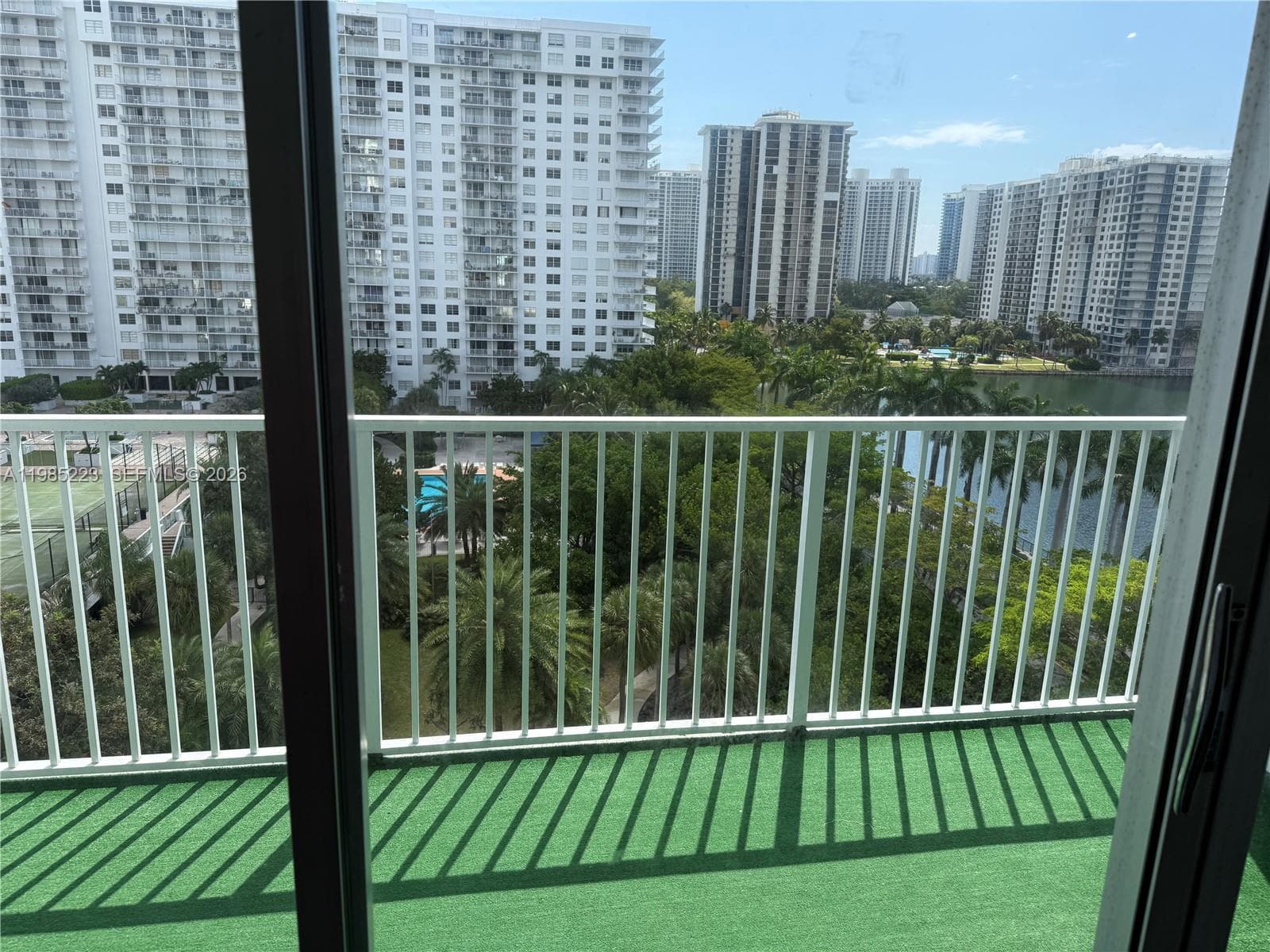 View to the Little Maule Lake from terrace