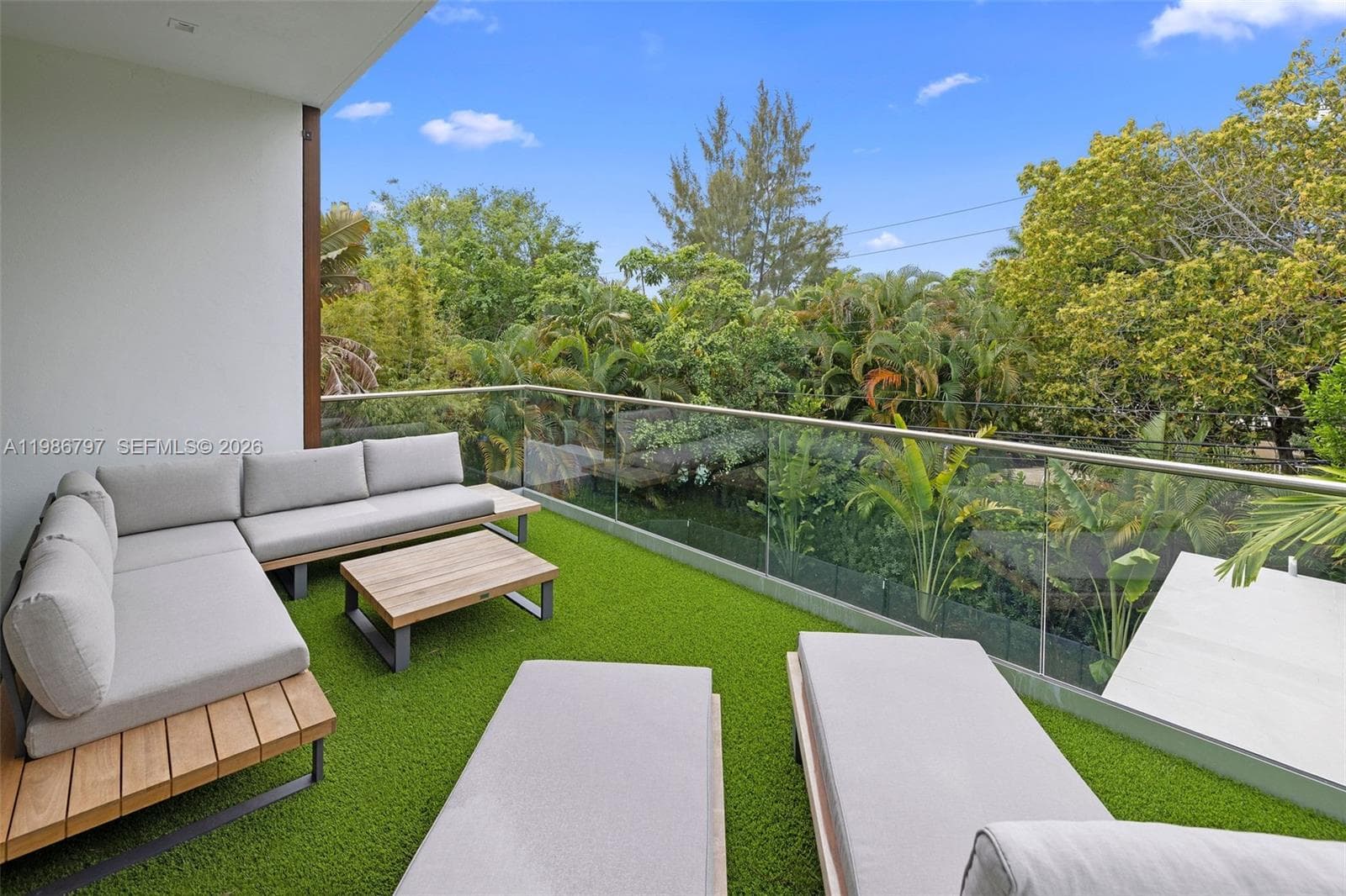 Primary Balcony Overlooking Pool
