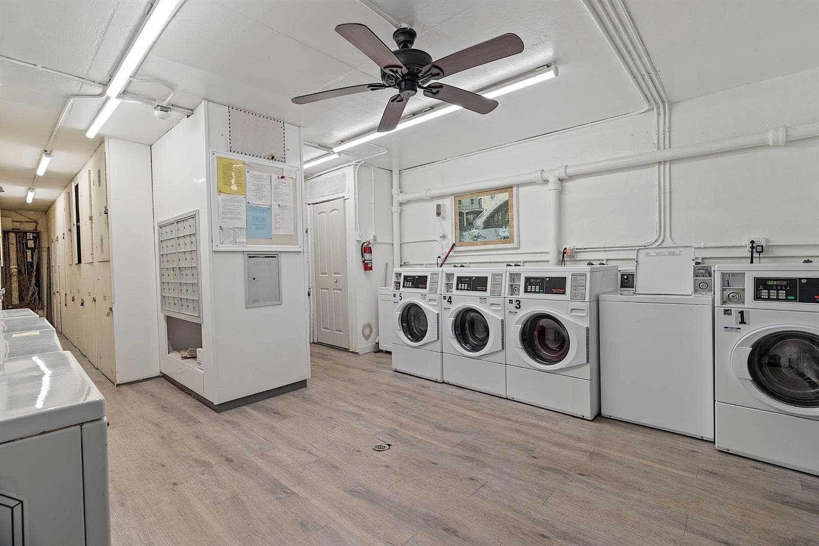 Laundry, mail and storage