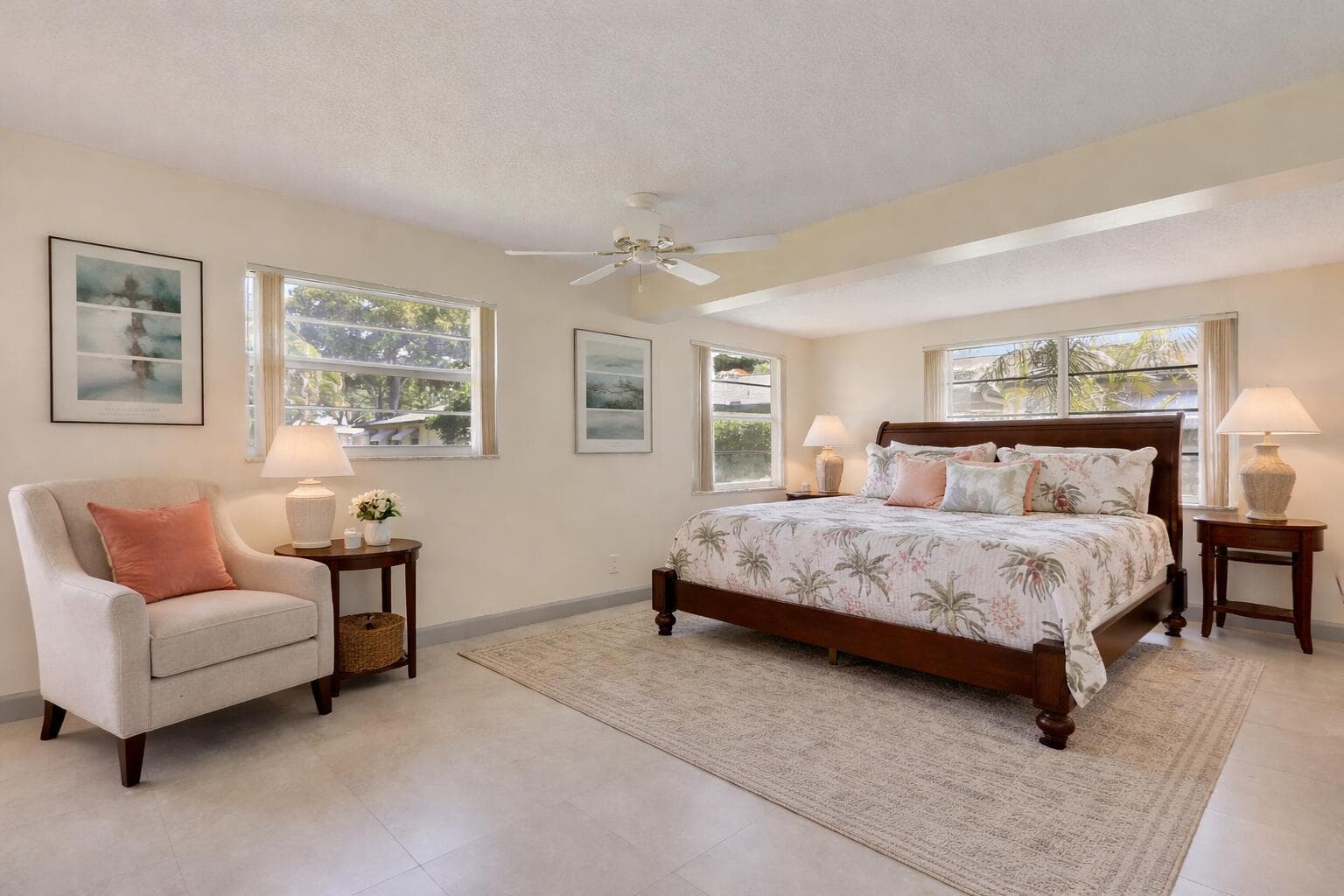 Bedroom virtually staged