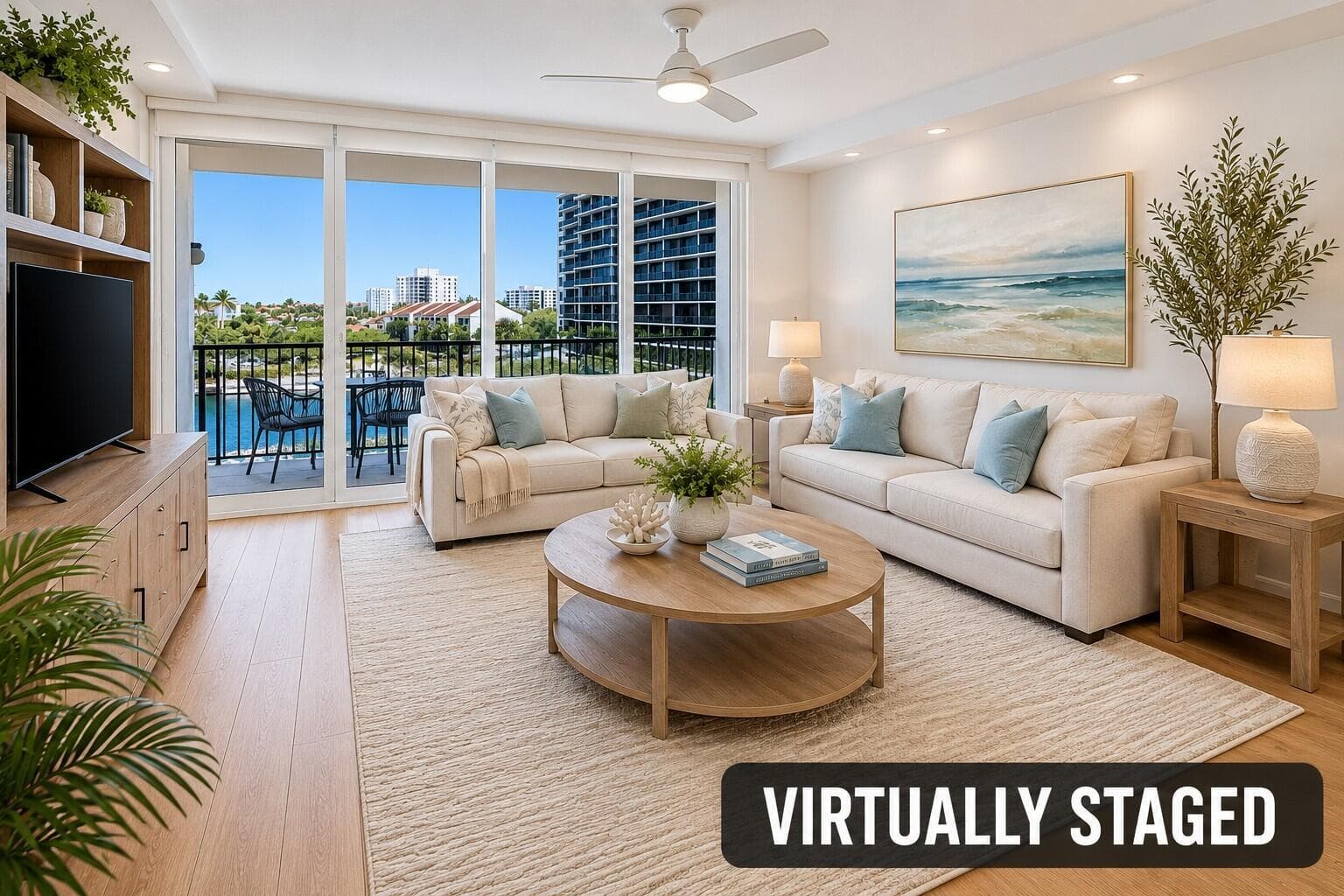 virtual staged living room
