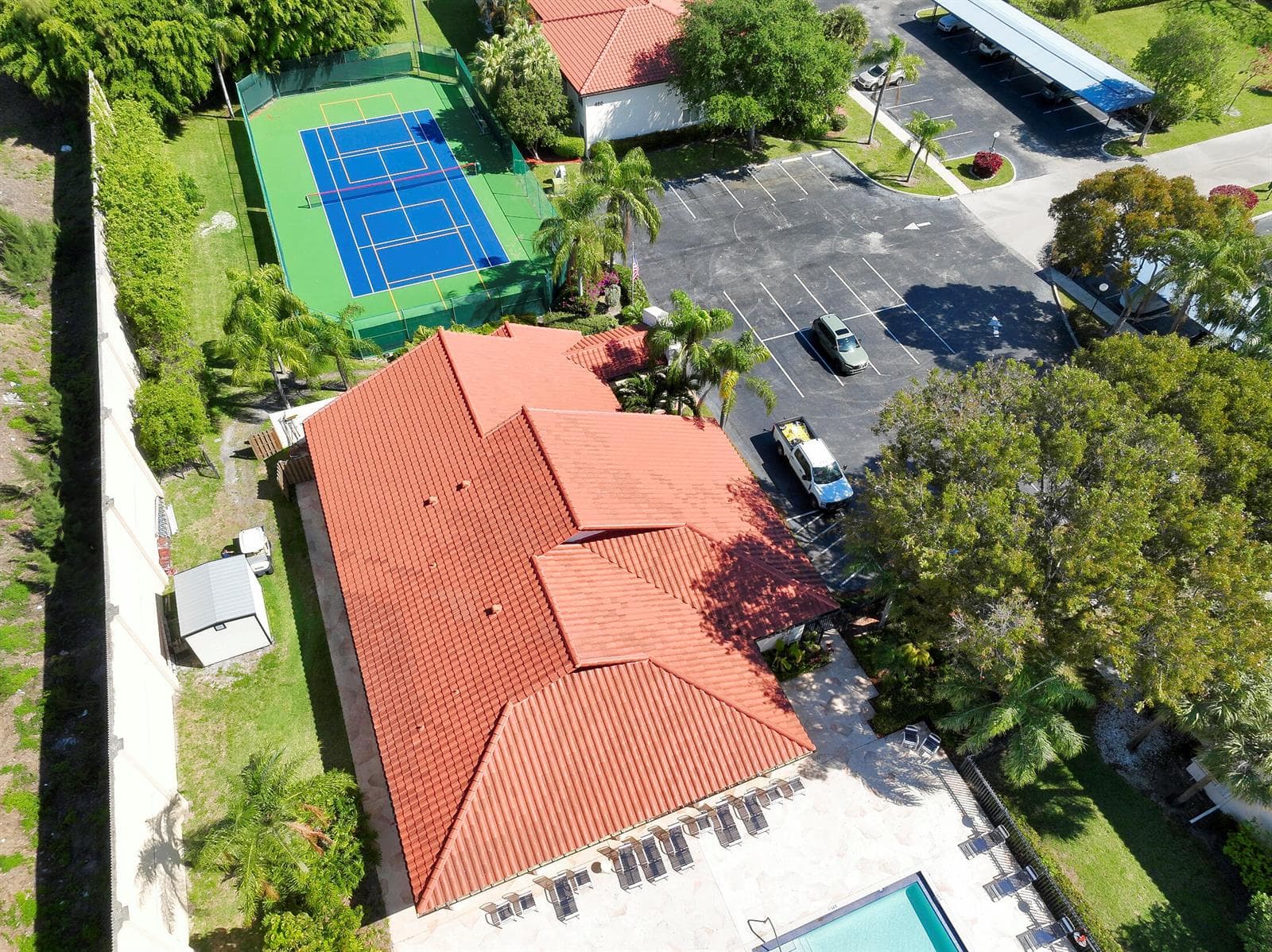 Aerial Clubhouse & Tennis