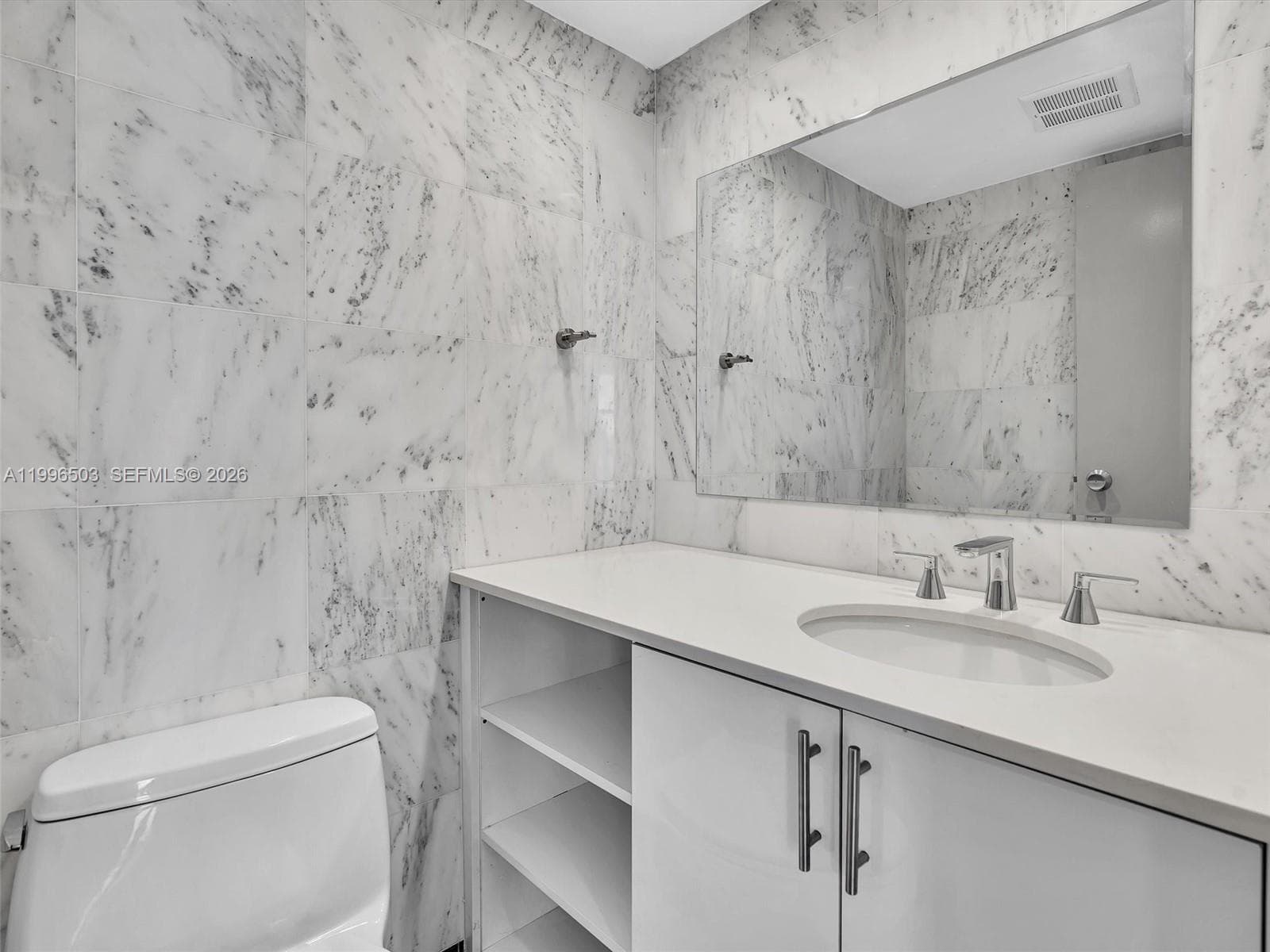 Renovated bathroom in private bedroom suite