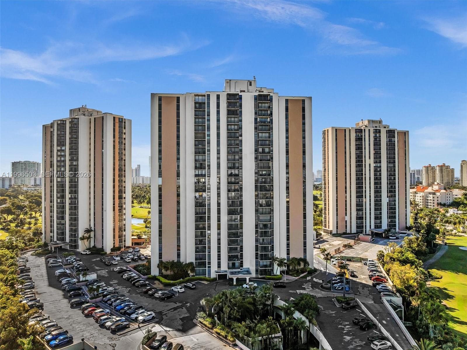 Unit located in center tower