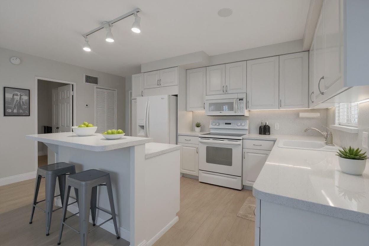 Living Area & Kitchen