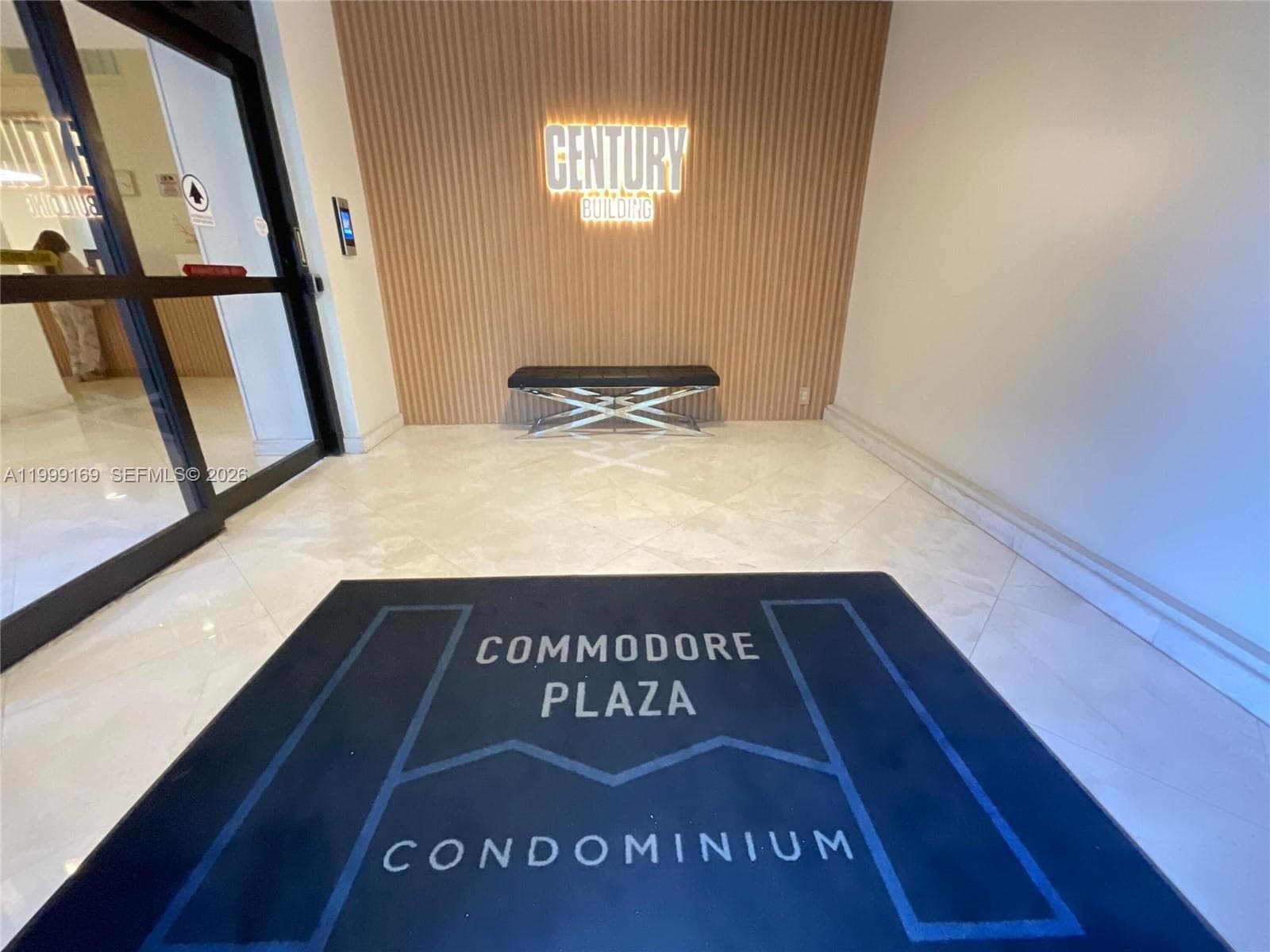 ENTRANCE TO BLDG MONITORED BY FRONT DESK GUARD