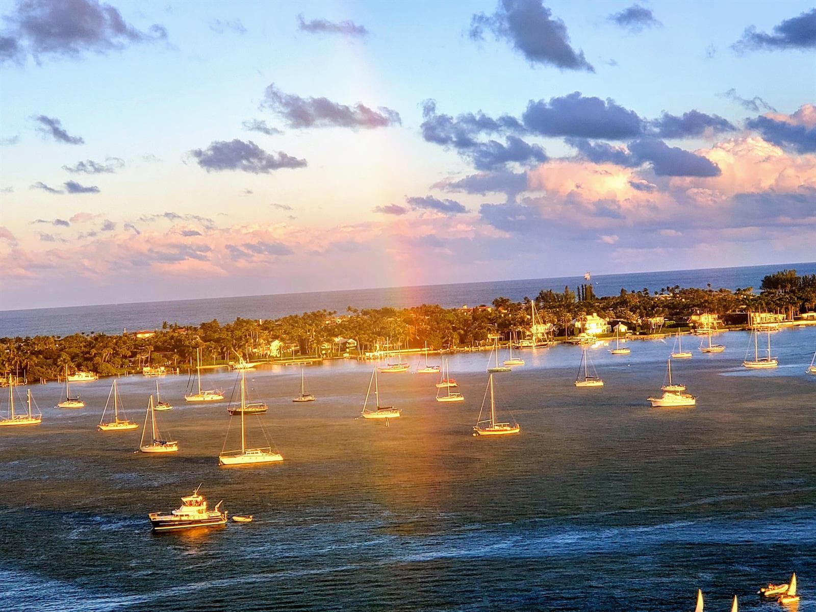 Rainbow & Sailboats