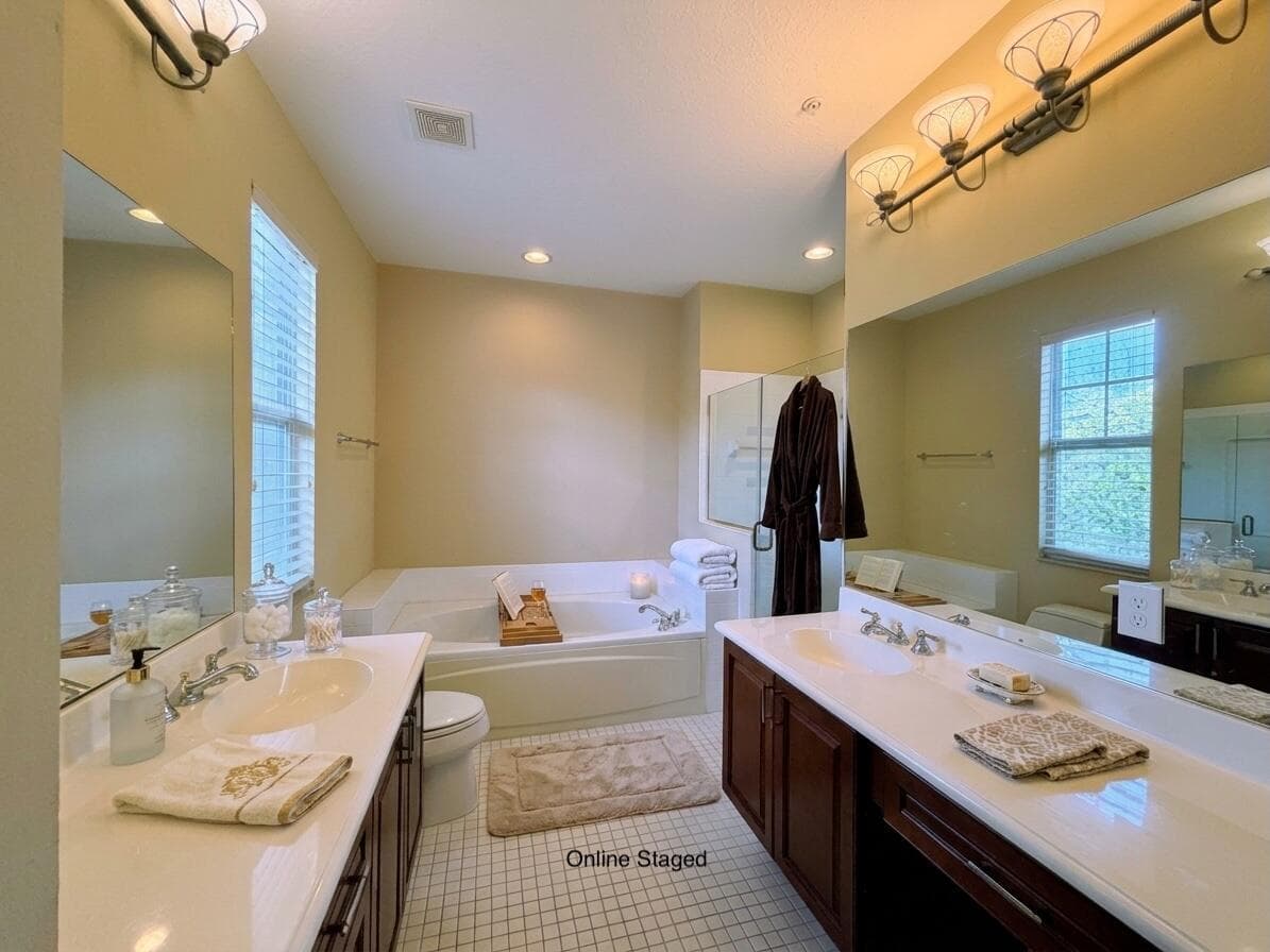 Online Staged Primary Bathroom