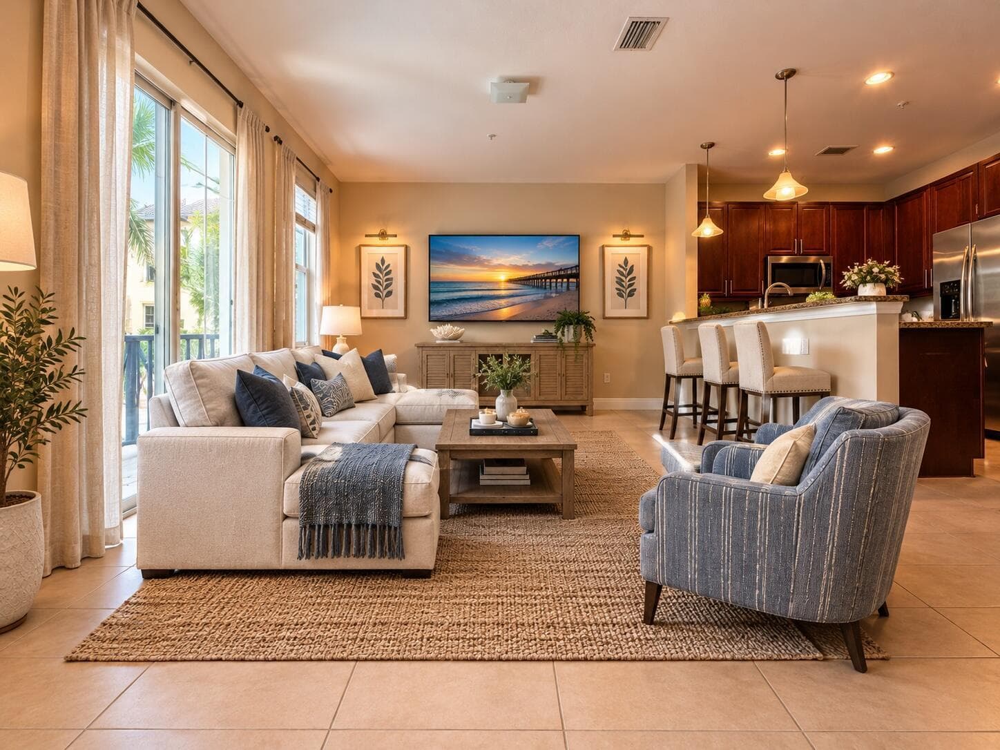 Staged Online Family Room