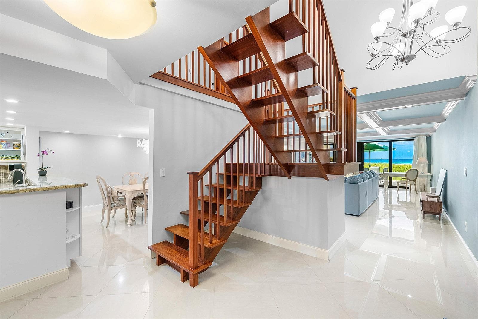 WOOD STAIRCASE TO SECOND LEVEL