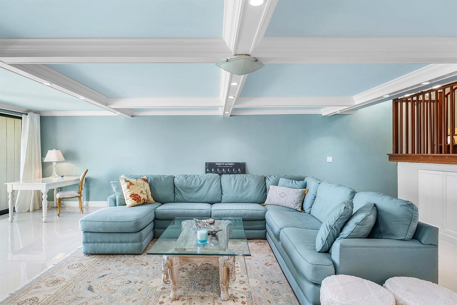 CUSTOM COFFERED CEILING