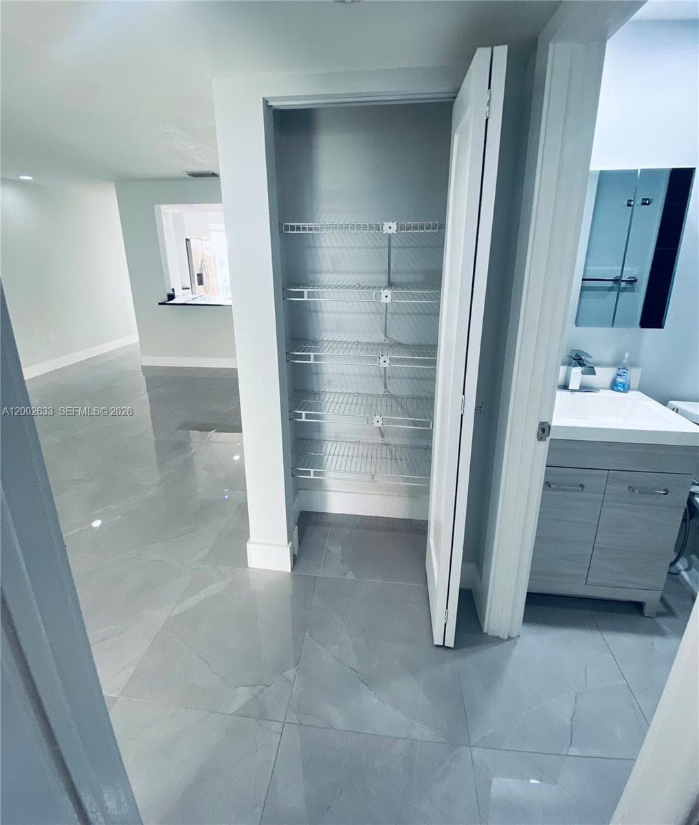 Master bedroom walk in closet