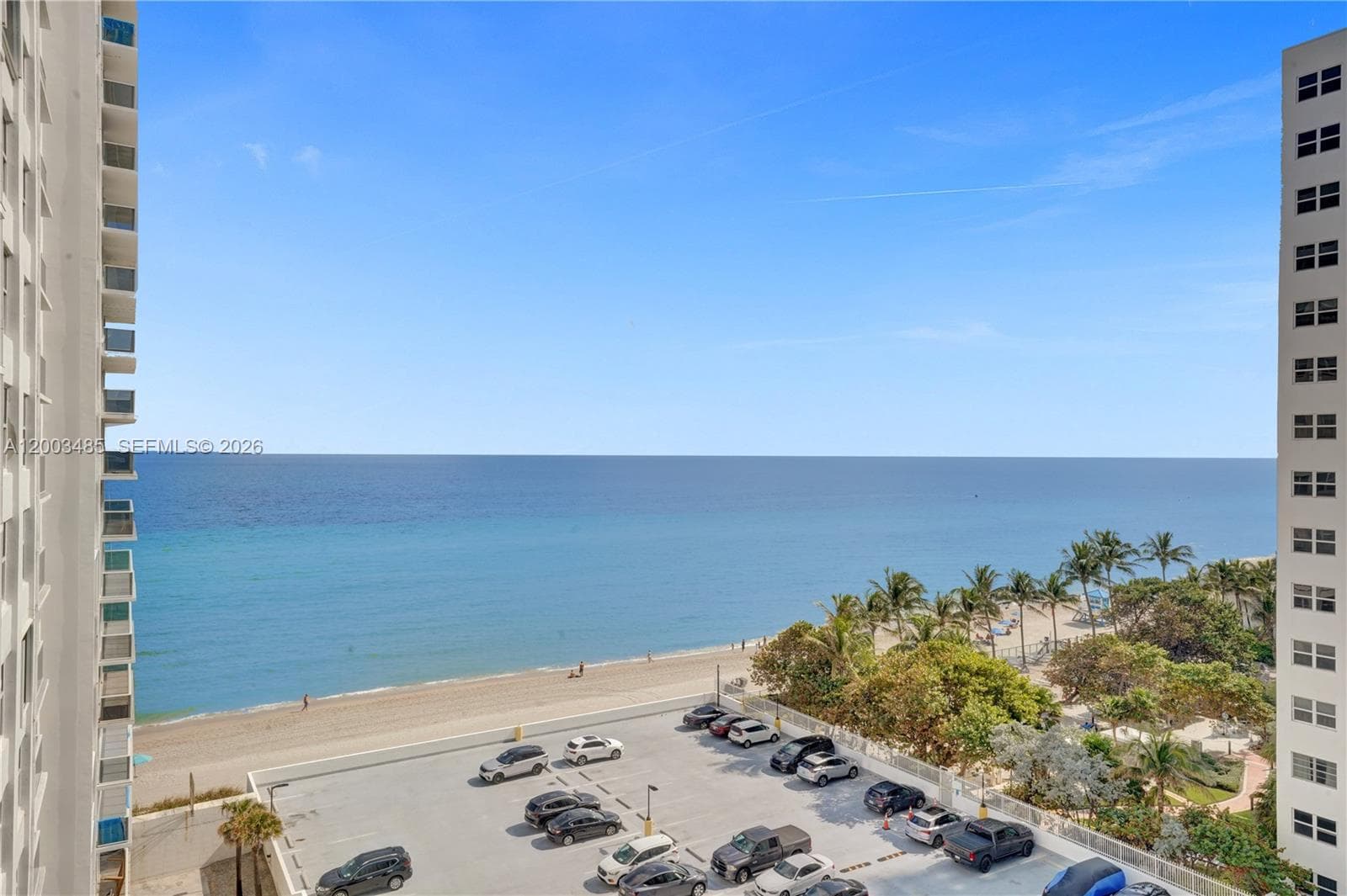 Side view of ocean from the unit